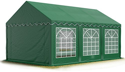 Tendone per feste 3x6 m PVC verde scuro 100% impermeabile Gazebo da giardino Tendone da esterno Tenda party