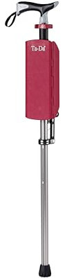 The Ta Da Seat Stick/Chair - Rose Red 850mm the walking cane/stick that converts to a tripod chair, great for watching & enjoying outdoor sports, school sports matches, walking & having a break