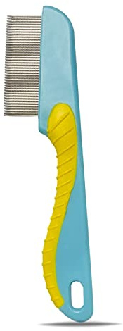 Long Handle Hair Lice Comb Stainless Steel Narrow Tooth Hairstyling Headnit Comb For Removing Head Lice Eggs And Nits From Kids Adults and Pets (1Pcs)