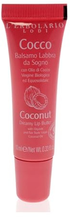 LErbolario Dreamy Lip Balm, Coconut, 10 ml - With Extracts of Virgin Coconut Oil - Moisturizing and Nourishing - For Dry Lips - Cruelty-Free