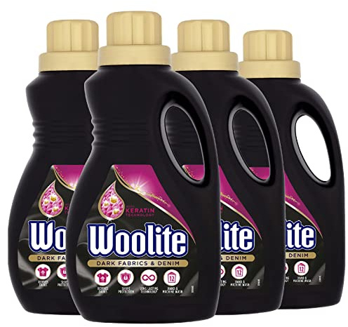 Woolite Tvättmedel, mörka tyger & denim, hand- och maskintvätt, 750 ml, 4-pack
