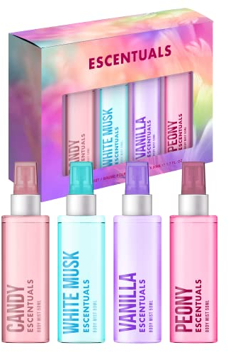 Escentuals Mini Mist Damen Geschenkset, Duftendes Körperspray 4 x 50ml (3er-Pack)