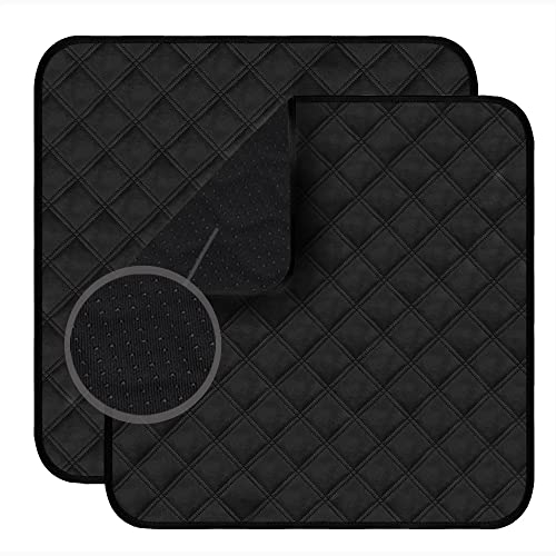 RIQINXIN wasserdichte Sitzunterlage für Inkontinenz Waschbare Inkontinenz Sitzauflage Wiederverwendbare Unterlage für Sofa Bettauflagen 54x56cm Schwarz