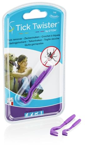 Tick Twister® Zeckenentferner, Violett, 2 Stück, zum Entfernen von Zecken bei Hunden, Katzen, Pferden und Menschen – Original Zeckenentferner, hergestellt in Frankreich (1)