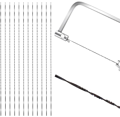 VooGenzek 12 Piezas 1# Hojas de Sierra con Dientes en Espiral, Hojas de Sierra de Desplazamiento, Diente de Sierra de la Hoja, para Metal, Corte, Sierra, Tallado (1#)