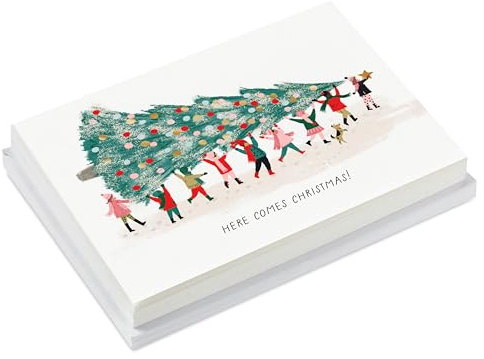 Hallmark UNICEF Boxed Christmas Cards, Here Comes Christmas (20 Cards and 20 Envelopes)