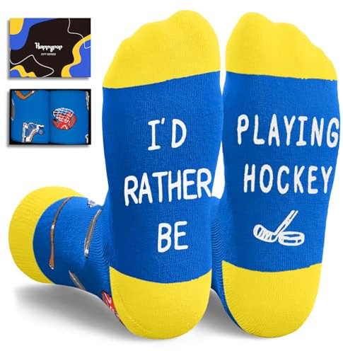 HAPPYPOP Hockey Gifts for Boys Girls - Gifts for Sports Lovers, Kids Hockey Socks, Stocking Stuffers