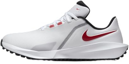 Nike Infinity G NN Golf Shoes (FN0555-101, White/Pure Platinum/Black/University Red), White Pure Platinum Black University Red, 10 UK