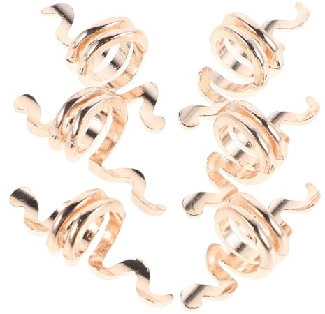 FOYTOKI Lot de 10 Accessoires pour Tresses en Alliage Doré Forme Serpent Spirale Vintage pour Dreadlocks Portable et Polyvalent pour Femmes et Hommes
