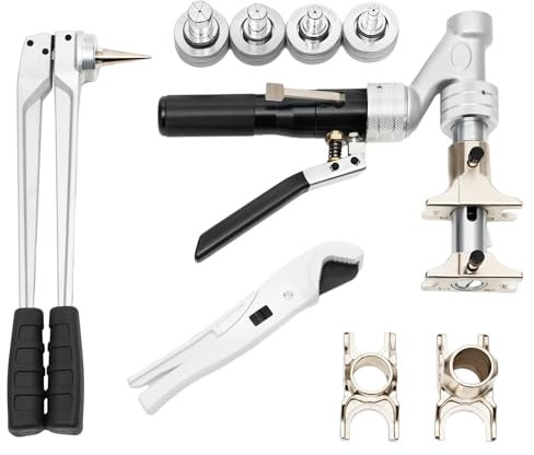 POTYYH 3T - Herramienta hidráulica de manguito deslizante, 16-32 mm, alicates de prensado con ampliador de tubos y cortatubos para ensanchar y prensar tubos PEX, tubos PPR