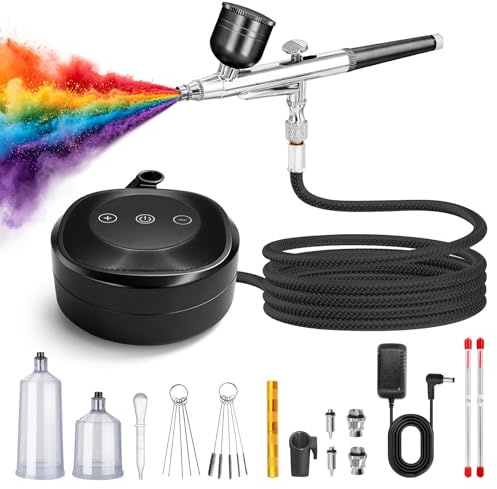 Ykall Airbrush Kit with High-Pressure Compressor, 3 PSI Settings