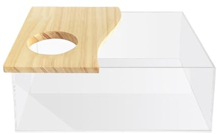Baño de para hámsters Baño de acrílico transparente y madera