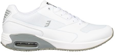 Safety Jogger Oxypas Chaussures de travail pour homme, 41 EU, Justin, Baskets de travail ultra légères, antidérapantes, idéales pour l'hôpital, la santé, la cuisine et le nettoyage, gris clair
