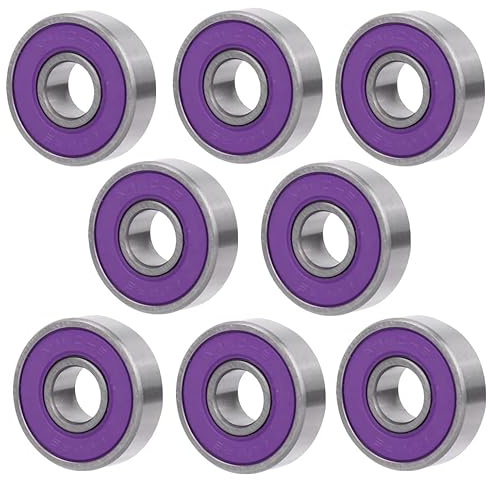 8 Stücke Skate Roller Bearing Longboard Roller Skate Bearings 608 Kugellager für Skateboards Inline Skating Roller (Violett 7)