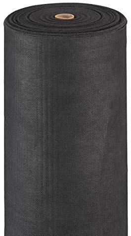 2 x ogrästyg, 50 g/m², växtskydd, vattengenomsläppligt, UV-resistent, stark trädgårdsfleece, 100 m, svart