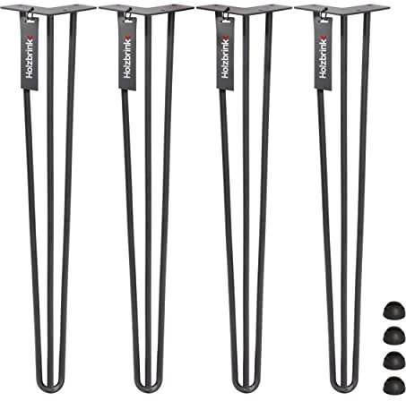HOLZBRINK - Tischbeine aus Metall | Möbelfüße | Schreibtischbeine | Metallfüße | Perfekt für Zu Hause und Büro | Esstischbeine | HLT-13A-72-0000