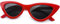Joopin 50er Sonnenbrille Damen Cateye Rot und Retro Katzenauge Damen Sonnenbrille Polarisiert Schmale UV400 Mode Klassische Dreieck Cosplay Party Brille (Rot)