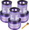 V12 HEPA Filter 971517-01 für Dyson V12 Detect Slim Akku-Staubsauger V12 Filter Ersatzfilter Zubehör für Dyson, 3 Filters, 1 Reinigungsbürste
