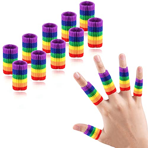EDNYZAKRN 10Pcs Finger Compression Sleeves Support, Finger Sleeve Protectors Cots Thumb Brace for Trigger Finger Arthritis Swelling Basketball Sport