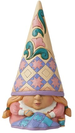 Enesco Jim Shore Heartwood Creek Sewing Gnome Figurine, 7.25 Inch, Multicolor