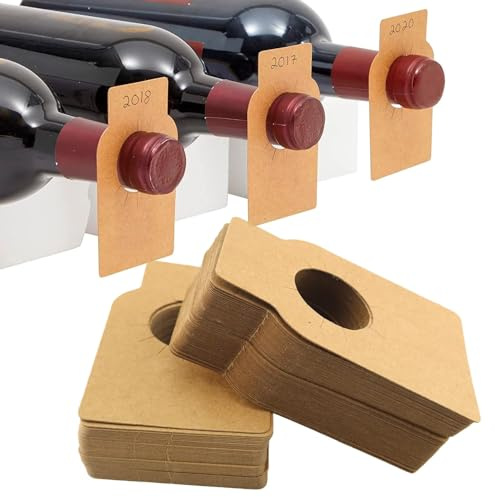 LATRAT 100 etichette in carta kraft per vino e champagne