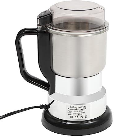 Macinacaffè elettrico, macinaspezie con cucchiaio, supporto antiscivolo per cereali, fagioli, spezie, chicchi di caffè, 300 W, 22000 giri/m