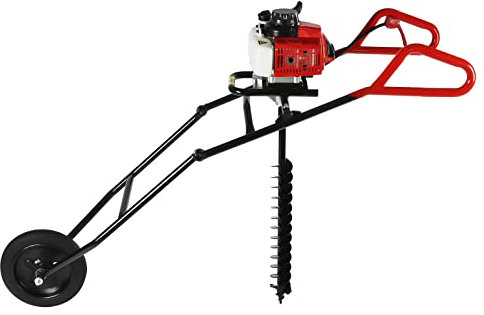 Tarière à essence, tarière à essence, pour jardin, clôture et plantation, 63 cm, 3 Ps, 8800 tr/min, 2 temps