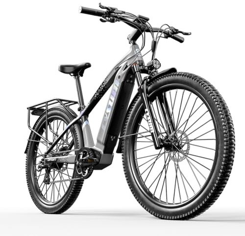 cysum Speedy Elcykel, 29 tum, elektrisk mountainbike för vuxna män, med avtagbart batteri på 48 V, 14 Ah, 80 km räckvidd, 75 Nm, 25 km/h (27,5 tum, grå)