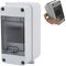 GIONAR 3-Way DIN Rail Enclosure Box, Weatherproof Distribution Box with Transparent Cover, Outdoor/Indoor Electrical Enclosure for Power Protection