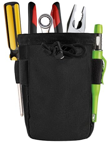 Werkzeugtasche Gürtel,Werkzeuggürtel Herren,Clip-On Werkzeuggürteltasche für Werkzeuge,Schrauben und Nägel,Werkzeug Gürteltasche für Handwerker,Elektriker,Gärtner