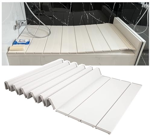 DUANHOZ Vassoio per Vasca da Bagno, Pieghevole, Multifunzione, in Polipropilene, con otturatore, Spessore 1 cm, Pannello Isolante per Vasca da Bagno scalabile, per Bagno Spa, Bagno al Latte multifun