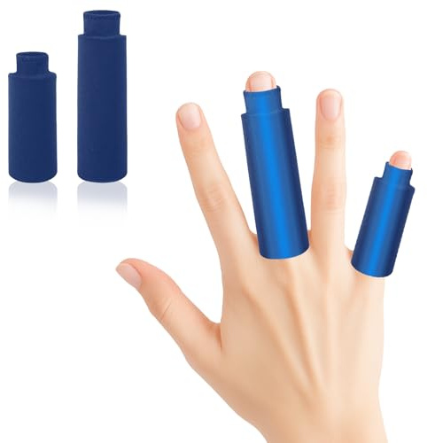 2 Pezzi Impacco Freddo Per Le Dita, Ghiaccio Gel Riutilizzabile Per Le Dita, Ghiaccio Gel Delle Dita, Manica Di Compressione Crioterapia Per Le Dita(Uno Largo Y Otro Corto, Blu)