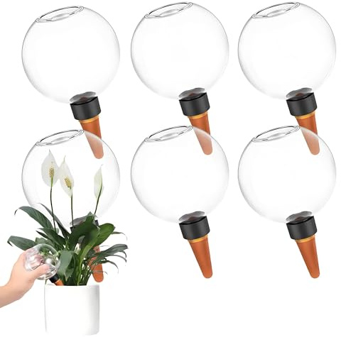Huicare 6 bolas de riego, riego de plantas, bola de riego, dispensador de agua para 500 ml, sistema de riego automático esférico de habitaciones, balcones y plantas de jardín