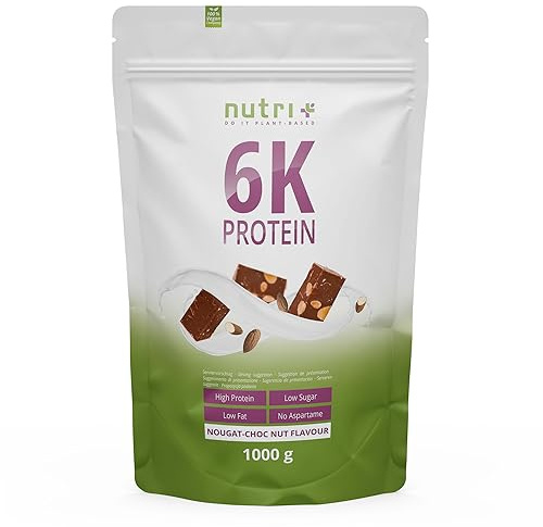 Nutri + Eiweißkonzentrat High Protein Nuss Nougat 1 kg - Iso Proteinpulver Blend - hochdosiertes Eiweiß Pulver mit 6 Komponenten - Eiweißpulver 1000 g