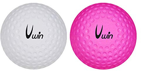New 2020 Uwin Dimple Hockey Ball - Training Ball - White,Pink (Pink)