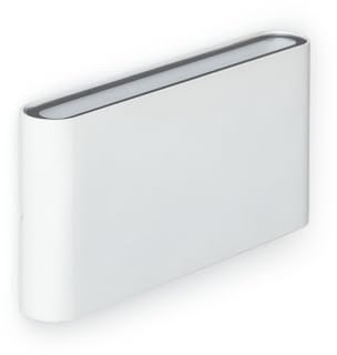 LEDKIA LIGHTING Aplique de Pared Exterior LED 12W Aluminio Rectangular Iluminación Doble Cara Luming Blanco 4000K Blanco Neutro