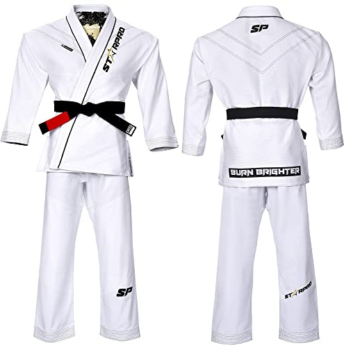 Starpro Ronin Preshrunk Premium Jiu Jitsu, BJJ Gi Molte Dimensioni e Colori Gi Jujitsu, Gi BJJ Leggero, Gi Jiu Jitsu, Gi Juijitsu, Gi BJJ, Gi BJJ Uomini