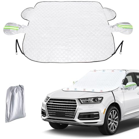 AdrreyuFny Sonnenschutz Frontscheibe Auto - Frontscheibenabdeckung Windschutzscheibe Faltbar Mit Magnet Fixierung für Verschiedener Größe (165 * 126cm)