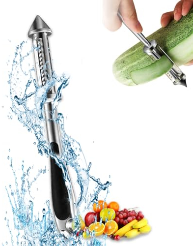 Zamety 5 in 1 Pelapatate, Pelapatate Professionale in Lega di Zinco, Pela Patate e Verdure, Sbuccia Mela, Pela Patate, Sbuccia Patate Impugnatura Ergonomica, Pela Carote, per Frutta e Verdura