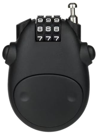 KOMUNJ Kompaktes Kabelschloss, Zahlenschloss mit Drahtseil, Schloss mit 3-stelligem Zahlencode, für Fahrräder, Motorrädern, Gepäck usw