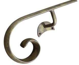 Corrimano in Ferro Battuto Modello Napoli | Lunghezze da 50 a 400 cm | per uso interno ed esterno | fai da te (Bronzo Anticato, 50 cm)