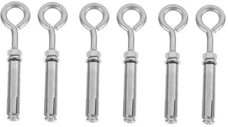 OUNONA 6piezas Tornillos De Expansión Anillo De Acero Inoxidable Para Anclajes Paredes De Concreto Resistente y Fácil De Instalar Para Uso Industrial y Construcción