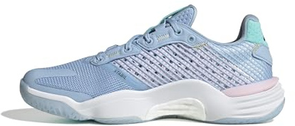 adidas Mujer Stabil 16 Indoor Shoes, Glow Blue/Shadow Navy/Core Black, 38 2/3 EU