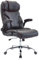 SUKIDA Bürostuhl Ergonomisch PU-Leder, Chefsessel Schreibtischstuhl Hoher Rückenlehne Stuhl mit Hchklappbarer Armlehne, Höhenverstellbar Computerstuhl Drehstuhl 150KG, Schwarz