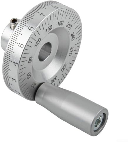 Rueda de mano de aleación de aluminio de 42 mm, rueda de mano de torno de mango de fresado, volante deslizante con escala, para tallar fabricación de metal (10 mm)