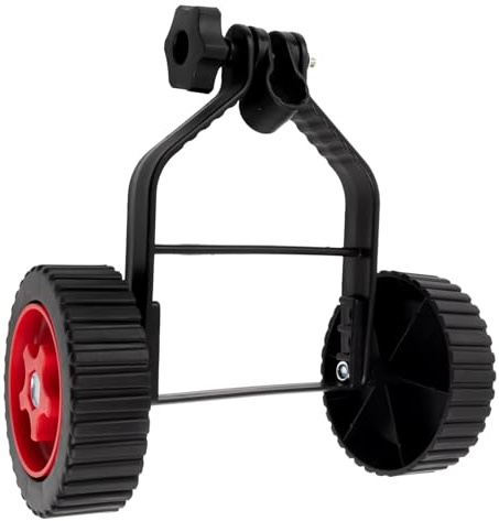 BlesConi Kit di ruote per decespugliatore da giardino, base di supporto regolabile, struttura triangolare, per tagliaerba