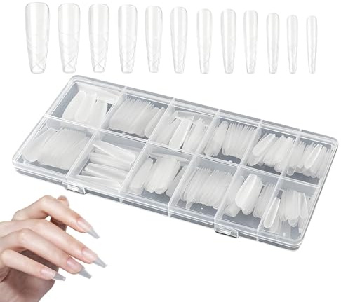 Forme per Unghie per Gel | 240 Pezzi di Stampo Trasparente a Pressione | Estensioni Capelli con Gel - Per Donne Mani E Piedi Bellezza E Cura Personale Costruttore Acrilico Finte Casa Salon