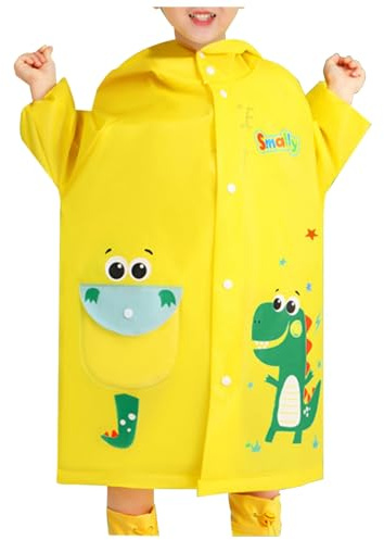 Generisk regnrock pojkar flickor studenter baby poncho dagis dinosaurie kropp reflekterande regnrock