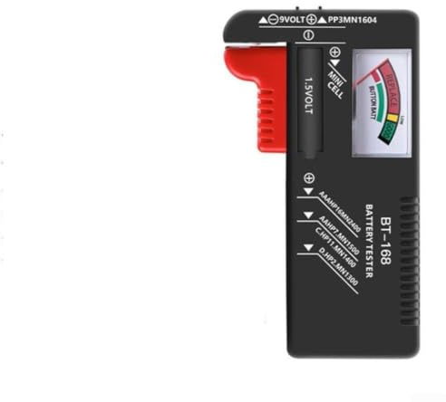 Digital för batteritestare, AA AAA C D 9 V volt, LCD-skärm för hemmakontor (BT-168)