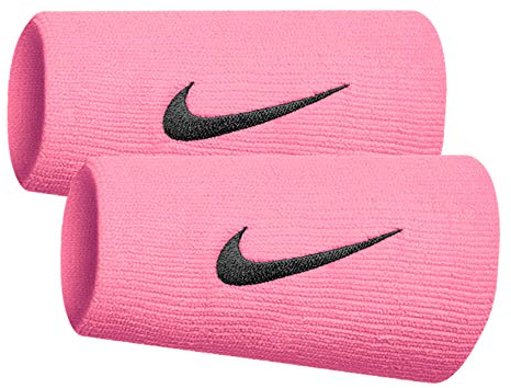 Nike Unisex – Erwachsene Swoosh Doublewide Schweißbänder, pink Gaze/Oil Grey, One Size